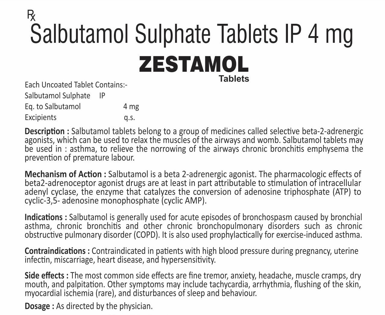 ZESTAMOL TABLETS